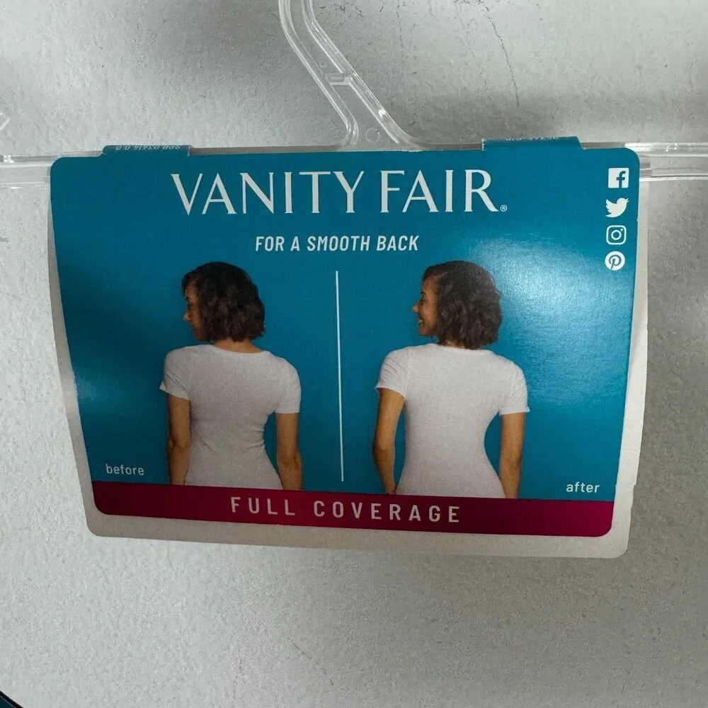 Vanity Fair NEW 40D White Beauty Back Bra Undewire Full Coverage Light Padding